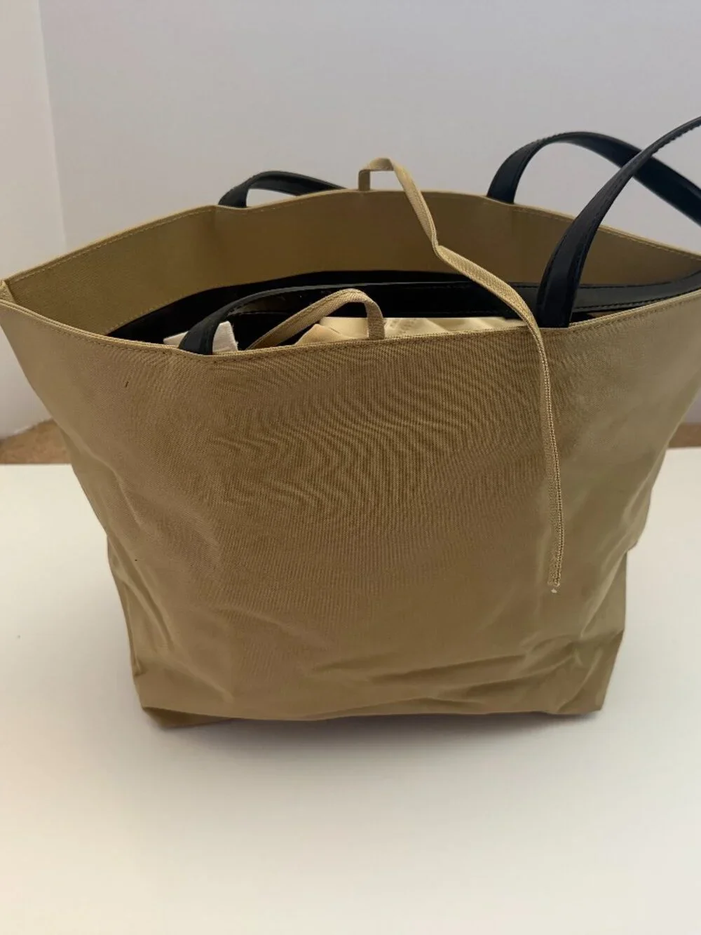 Lauren Ralph Lauren Beige Canvas Tote